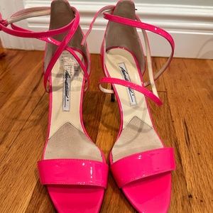 Hot Pink Patent Leather Brian Atwood Strappy Heels